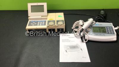 Mixed Lot Including 1 x EMS Medilink 70 Control Module (Powers Up with Blank Screen) 1 x Allcare Sonic-Stimu Pro Pain Treatment Unit with 1 x AC Power Supply and 2 x Probes (Powers Up with Damaged Probe Handle-See Photo)