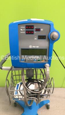 GE Dinamap Pro 100 Vital Signs Monitor on Stand with BP Hose (Powers Up) *S/N 000M1509051* - 2