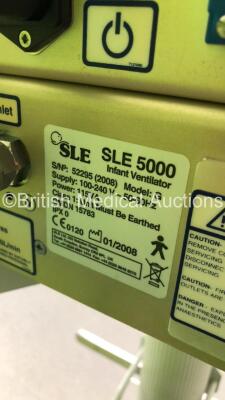 SLE 5000 Infant Ventilator TVV Plus Software Version 4.3 with Hoses (Powers Up) *S/N 52295* **Mfd 2008* - 4