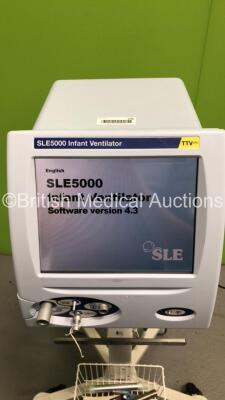 SLE 5000 Infant Ventilator TVV Plus Software Version 4.3 with Hoses (Powers Up) *S/N 52295* **Mfd 2008* - 5