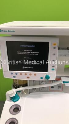 Datex-Ohmeda S/5 Avance Anaesthesia Machine Software Version 3.20 with Bellows and Hoses (Powers Up) *S/N ANBK00224* - 2