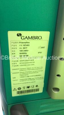 Gambro Prismaflex Dialysis Machine - Running Hours 33641 (Powers Up with Error - See Pictures) *S/N 2617* **Mfd 2007** - 4