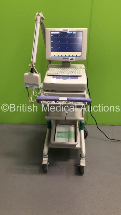 Nihon Kohden Cardiofax V ECG-1550K ECG Machine with 10 Lead ECG Leads (Powers Up) *S/N 00081*