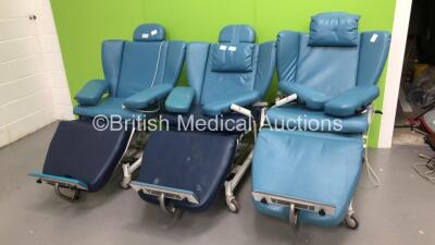 3 x Gardhen Bilance Stephen Electric Dialysis/Therapy/ Examination Chairs with Controllers