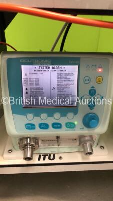 Atom V-808 Atom Transcapsule Incubator (Powers Up) on Ferno Transport Trolley with Acutronic Fabian Ventilator (Powers Up with Error) *S/N 58825 / 020906* - 6