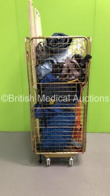 Mixed Cage Including 2 x Spinal Boards, Manger Camel Cushions and Coveralls (Out of Date - Cage Not Included)