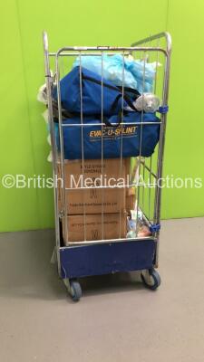 Mixed Cage Including HartWell Medical E-Vac-U Splints, Coveralls and Intersurgical i-gel Supraglottic Airways (Cage Not Included - Out of Date)