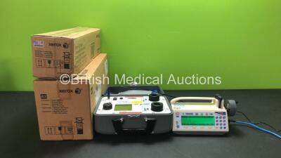 Mixed Lot Including 1 x Accusystem Genius 2 Checker / Calibrator with 1 x Power Charger In Case (Powers Up) 1 x Medex Medfusion Syringe Pump (Powers Up) 1 x Xerox Fuser Module and 1 x Xerox Cartridge