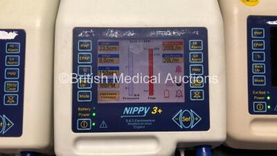 3 x B & D Electromedical Nippy 3+ Ventilators (2 Power Up, 1 No Power) - 2