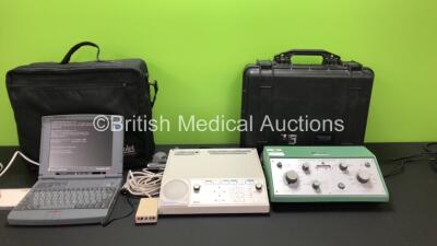 Mixed Lot Including 1 x Nicolet Compass PortaBook EMG Unit (Powers Up) with Texas Instruments TravelMate 4000M and Accessories in Case and 1 x Kamplex AD17 Diagnostic Audiometer (Powers Up) in Carry Case