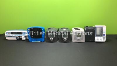 Mixed Lot Including 1 x Carefusion Alaris GH Guardrails Plus, 1 x GE V100 Dinamap, 3 x Fisher&Paykel Icon CPAP Units, 1 x Respironics REMstar Auto M Series A-Flex CPAP and 1 x Omron HEM-907 BP Monitor