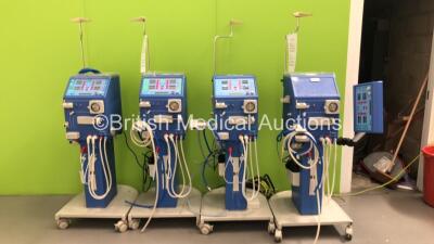 4 x Gambro AK 95 S Dialysis Machines with Hoses (All Power Up-1 x Damaged-See Photos) * SN 22409 / 26227 / 26229 / 26220 *