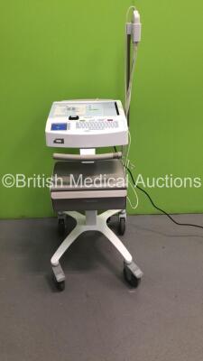 Mortara ELI 250c ECG Machine on Stand with 1 x 10-Lead ECG Lead (Powers Up)