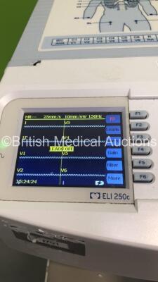 Mortara ELI 250c ECG Machine on Stand (Powers Up) - 3