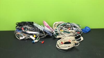 Job Lot of Assorted Patient Monitoring Cables