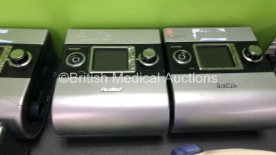 Job Lot of CPAP Units Including 4 x ResMed S9 AutoSet EPR CPAP Units (ASll Power Up, 1 with Cracked Casing-See Photo, Power Supplies Not Included) 5 x ResMed AutoSet Spirit II CPAP Unit with 1 x ResMed H4i Humidifier Unit and 5 x Power Leads (All Power Up - 4