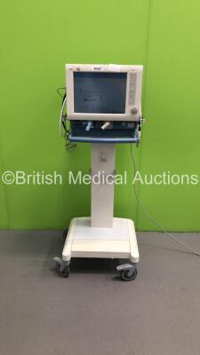 Drager Evita XL Ventilator on Stand Software Version 06.12 - Running Hours 62397 with CO2 Sensor and Hoses (Powers Up - Crack Across Screen Surround - See Pictures) *S/N ARWK0320* **Mfd 2005***
