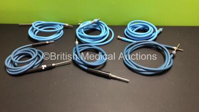 6 x Blue Light Source Cables Including 3 x Dyonics