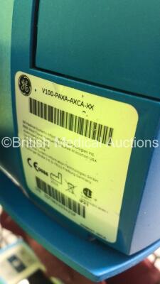 GE Carescape V100 Vital Signs Monitor on Stand with BP Hose and Cuff (Unable to Power Test Due to No Power Supply) *S/N SDT08220342SP* - 3