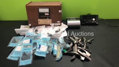 Mixed Lot Including 1 x ResMed Airsense 10 Autoset CPAP Unit with 1 x AC Power Supply (Powers Up with Missing Cover-See Photo) 1 x ResMed S9 CPAP Unit (Powers Up when Tested with Stock Power Supply-Power Supply Not Included) 1 x EMS 75 Ohm Test Load and L