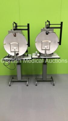 2 x Haag Streit Bern Field Analyzers on Hydraulics Tables