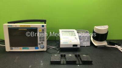 Mixed Lot Including 1 x Siemens SC 7000 Patient Monitor (Powers Up with Damaged Casing when Tested with Stocked Power Supply-Power Supply Not Included) 1 x Siemens Clinitek Status Analyzer Unit (Powers Up when Tested with Stock Power Supply-Power Supply N