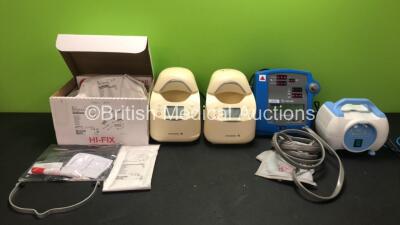 Mixed Lot Including 2 x Medela Calesca Warming Devices with 2 x AC Power Leads (Both Power Up) 1 x Braemer HT035HI Crown & Ring with Accessories *Unused in Box Exp 03 - 2019* 1 x Dinamap GE PRO 300 Patient Monitor with 1 x BP Hose and Cuff (Powers Up) 1 x