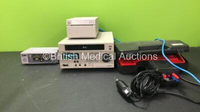 Mixed Lot Including 1 x Nellcor N-550 Pulse Oximeter, 1 x Sony UP-D895MD Digital Graphic Printer, 1 x Panasonic AG-MD835E Video Cassette Recorder and 1 x Como Mini Drill Unit with 1 x Transformer / AC Power Supply (All Power Up) *79137 - E2TC00279 - 05399