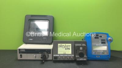 Mixed Lot Including 1 x Karl Storz 201315 20 xenon nova Light Source (No Power) 1 x Stryker TPS Irrigation Console Software Version V4.4 (Powers Up) 1 x GE Dinamap PRO 300V2 Patient Monitor (No Power) 1 x ASK Impact 21 Image Scanner (Untested Due to No Po