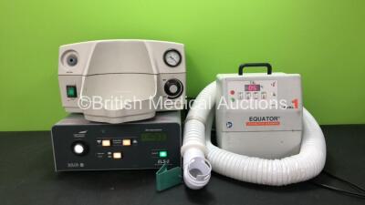 Mixed Lot Including 1 x Solos ELS-2 Xenon Automatic Light Source (Powers Up) 1 x Olympus KV-4 Vacuum Unit (Power Up with Missing Cup-See Photo) 1 x Equator Convective Warming Unit (Powers Up)