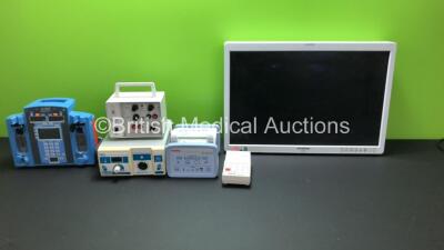 Mixed Lot Including 1 x Olympus OEV261H HD LCD Monitor (Some Marks to Screen) 1 x APC Model 4170 Bedside Pacemaker, 1 x Pace Micro Pace Pacemaker, 1 x KanMed Baby Warmer 50W, 1 x Ohmeda Biliblanket Plus and 1 x Alaris Signature Edition Gold Infusion Pump 