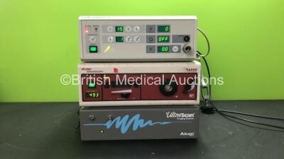 Mixed Lot Including 1 x Scholly Surgiflator 25 Unit, 1 x Stryker Endoscopy X6000 Light Source and 1 x Alcon Ultrascan Imaging System (All Power Up)