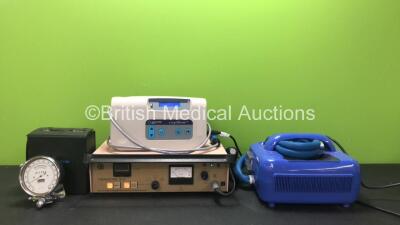 Mixed Lot Including 1 x Oscillotonometer, 1 x Inditherm CosyTherm Mattress Pump Version 1.24, 1 x EMS Therasonic 1030 Console, 1 x Flexmort FXHC Cooling Unit (All Power Up) *W*