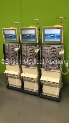 3 x Fresenius Medical Care 5008 CorDiax Dialysis Machines Software Version 4.58 - Running Hours 26879 / 23121 / 24456 (All Power Up) - 5