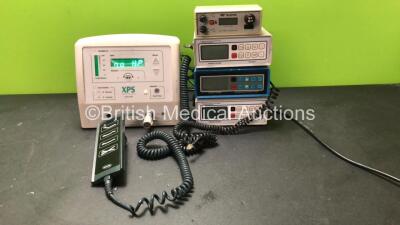 Mixed Lot Including 1 x Xomed XPS Model 2000 Console (Powers Up) 1 x Invacare Bed Controller, 1 x Teledyne TED-191 Oxygen Monitor (Untested Due to No Batteries) 3 x Teledyne TED200 T7 Percent Oxygen Monitors (All Untested Due to No Batteries)