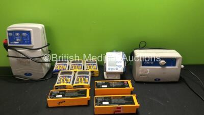 Mixed Lot Including 1 x Huntleigh Low Air Loss System (Powers Up) 5 x GemStar Hospira Infusion Pumps (All Untested Due to Missing Batteries) 3 x Medtronics Lifepak 500 Battery Paks (All Untested) 1 x Fresenius Kabi Applix Feeding Pump with 1 x AC Power Su