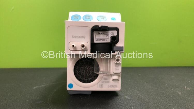 GE Type E-CAiOV-00 Gas Module with Spirometry and D-fend Water Trap *Mfd 05-2011*