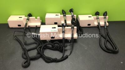 Job Lot of 4 x Welch Allyn Wall Mounted 767 Series Transformers with 8 x Attachments (All Power Up)