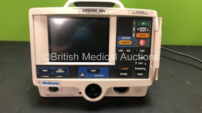 Medtronic Lifepak 20e Defibrillator / Monitor Including Pacer, ECG and Printer Options (No Power when Tested) *SN 37907451*