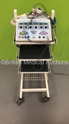 Shrewsbury Combination 3 Therapy Unit with Transducers and Accessories on Stand (Powers Up)