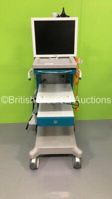 Aquilant Endoscopy Stack Trolley with Fujinon Monitor (Powers Up) *S/N 3V432A186*