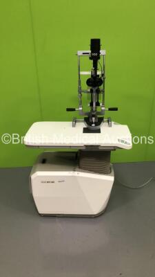 Haag Streit Bern SL900 Slit Lamp with 2 x 10x Eyepieces on Takagi ST-40 Autodesk (Powers Up - Damage to Table - See Pictures) *S/N 6118* *FOR EXPORT OUT OF THE UK ONLY*