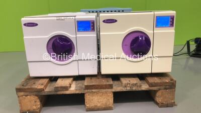 1 x Enigma 8 Steam Sterilizer Model STE-18A-08L and 1 x Enigma 8 Steam Sterilizer Model STE-8-C (Both Power Up)