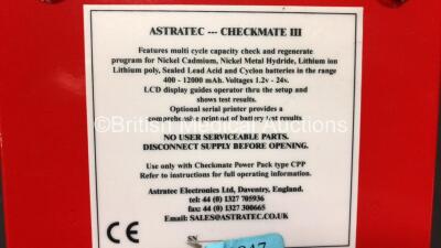 4 x Astratec Checkmate III Modular Battery Testing Systems with 2 x Astratec Checkmate III Power Pack Type CMIIIPP (All Power Up) *40947 - 42594 - 42592 - 42593 40946* - 6