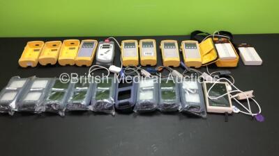 Job Lot of 9 x Oximeters Including 4 x Nellcor NPB-40, 1 x Masimo Rad-5v and 2 x Nonin with 12 x Empty Nellcor Protective Cases