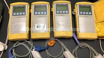 Job Lot of 9 x Oximeters Including 4 x Nellcor NPB-40, 1 x Masimo Rad-5v and 2 x Nonin with 12 x Empty Nellcor Protective Cases - 2