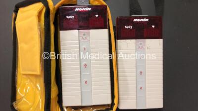 Job Lot of 9 x Oximeters Including 4 x Nellcor NPB-40, 1 x Masimo Rad-5v and 2 x Nonin with 12 x Empty Nellcor Protective Cases - 3