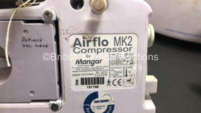 4 x Mangar Camel & Elk Airflo Plus Compressors with 4 Hoses and 4 x Mangar ELK Emergency Lifting Cushions *SN 151748, 156398, 156939, 144313* - 4