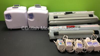 Job Lot Including 4 x Mangar Airflo Compressors, 3 x Mangar ELK Emergency Lifting Cushions and 5 x Mangar AC Power Supplies