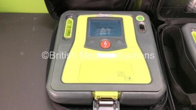 3 x Zoll AED PRO Defibrillators in Carry Cases (All Power Up with Damage when Tested with Stock Battery-Batteries Not Included) - 2
